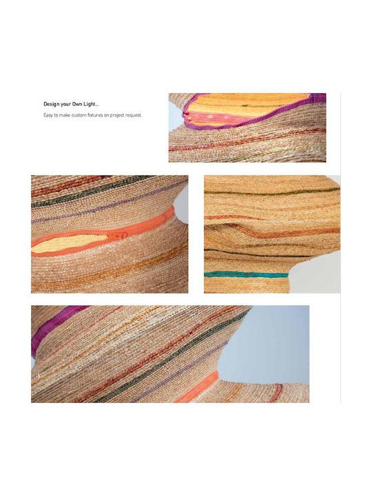 Zambelis Lights Natural Μοντέρνο Κρεμαστό Φωτιστικό Μονόφωτο με Ντουί E27 Πολύχρωμο 22246  - second view